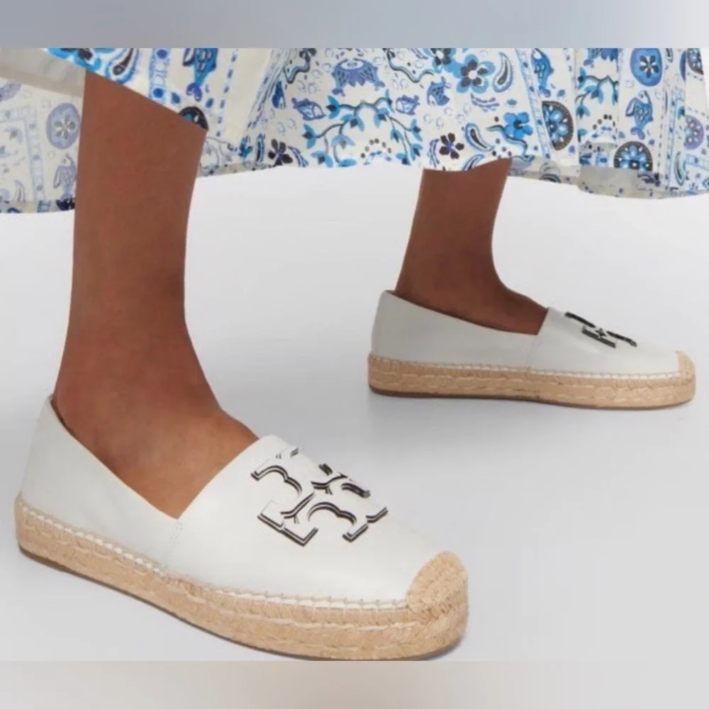 Tory Burch INES PLATFORM ESPADRILLE - Gardenia - Size 5